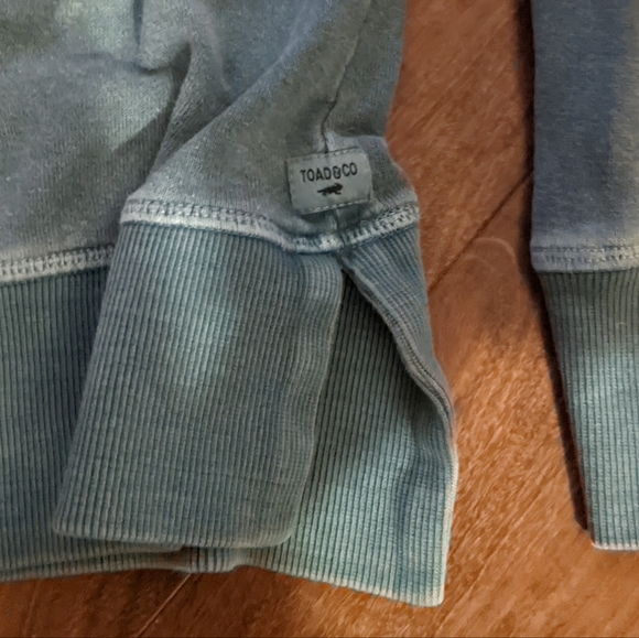 Toad & Co. - Hemp Mockneck Pullover Sweatshirt T1081902 | Blue Spruce | Size XS - Picture 10 of 13